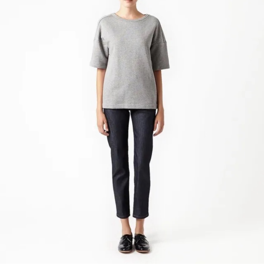 DEMYLEE New York Women's Brooke Short Sleeve Drop Shoulder Sweatshirt In Grey XS